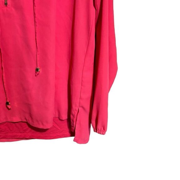 Michael Michael Kors Top Womens 10 Coral Zipper Detail Flowy Blouse - Picture 5 of 9